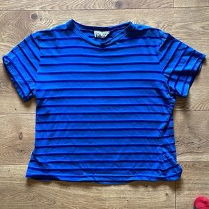 HIP • blue striped short sleeve women’s top t-shirt